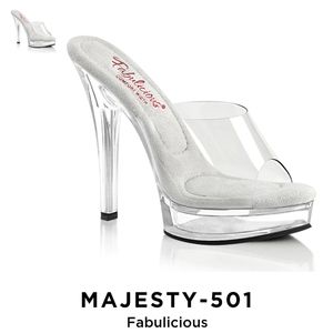 Fabulicuous Majesty 501 Heel / Mule / Strapless / Size 8